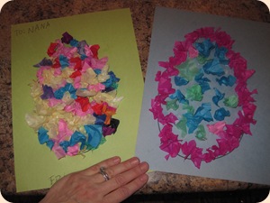 Tissue Paper Easter Egg Craft - Confessions of a Homeschooler